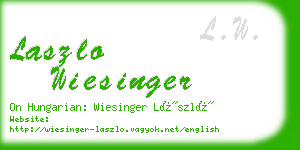 laszlo wiesinger business card